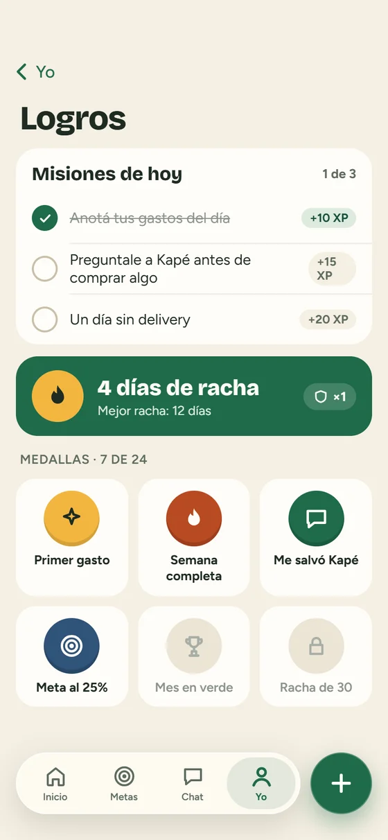 Logros, medallas y misiones diarias